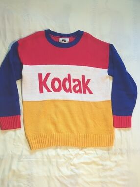 Kodak Colorblock Pullover in Red, White, Yellow, Blue